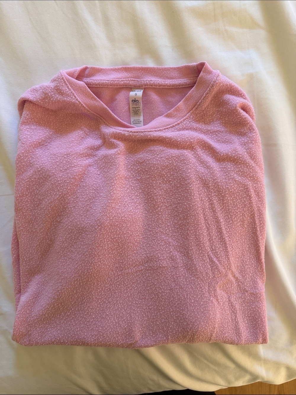 ALO Yoga Light Pink Crewneck Sweatshirt